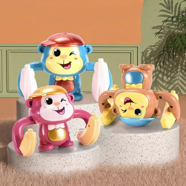 Musical Dancing Monkey Toy - Rolling & Tumbling with Sound Effects