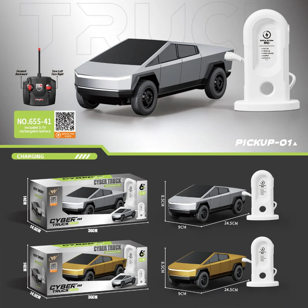RC Tesla Cybertruck - Remote Control Electric Pickup Truck with LED Lights