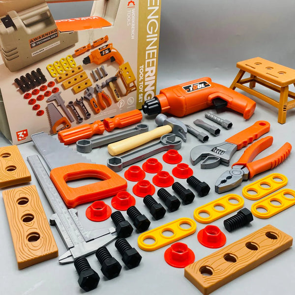 Kids Engineering Tools Set - Pretend Play Tool Briefcase for Children