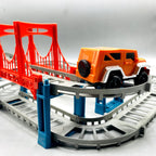 30-Piece Urban Jeep Track Set - Motorized Off-Road Racing Track with Vehicle