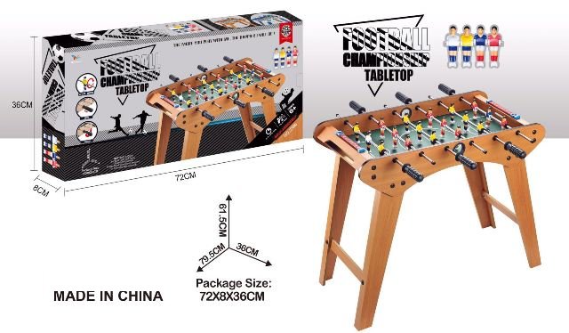 Mini Wooden Football Tabletop Game - Kids Table Soccer Championship Game