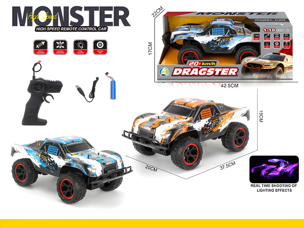1:10 Scale Monster RC Truck - High-Speed Off-Road Remote Control Truck Main image