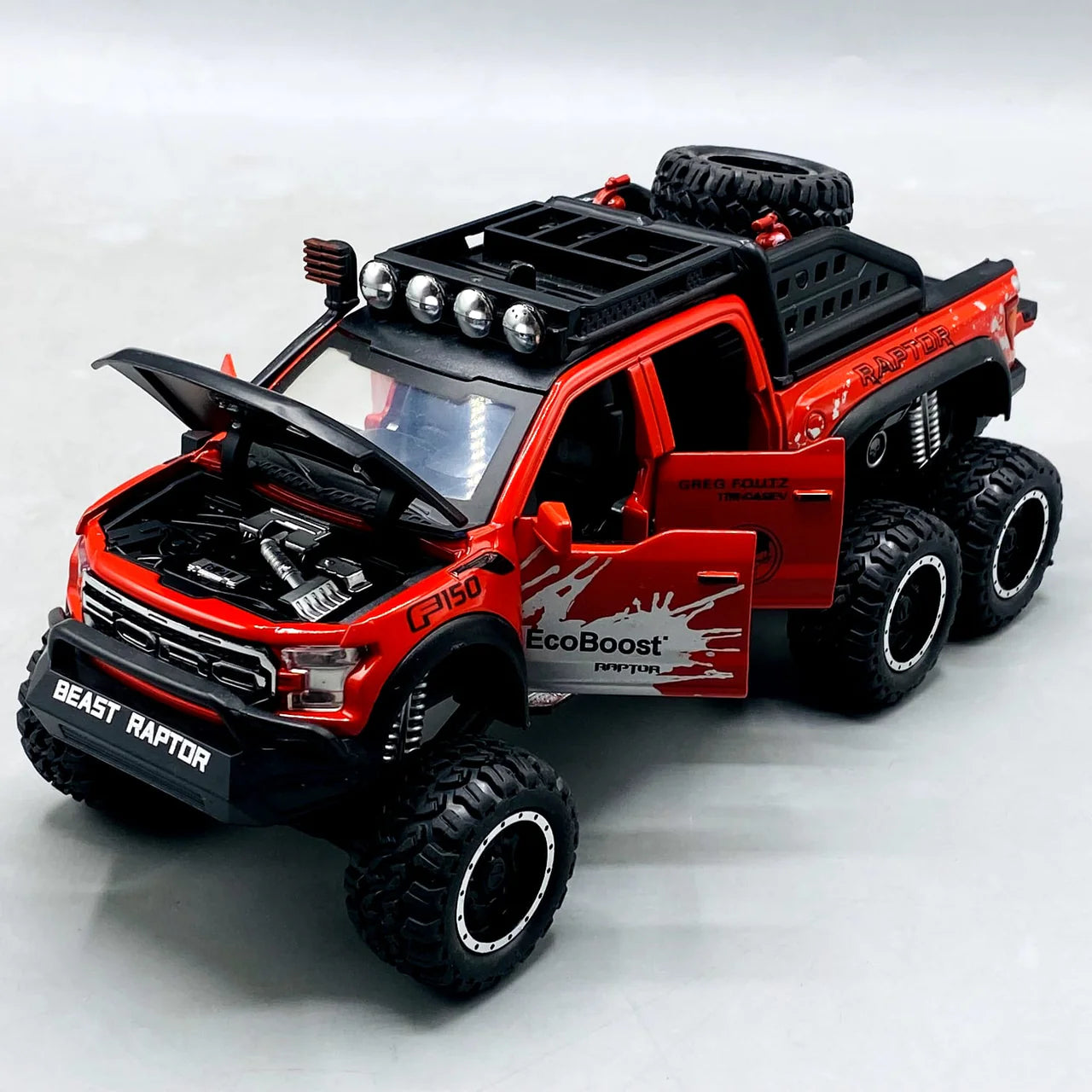 1:24 Scale Ford Raptor Die-Cast Model - With Light, Sound & Smoke Effects