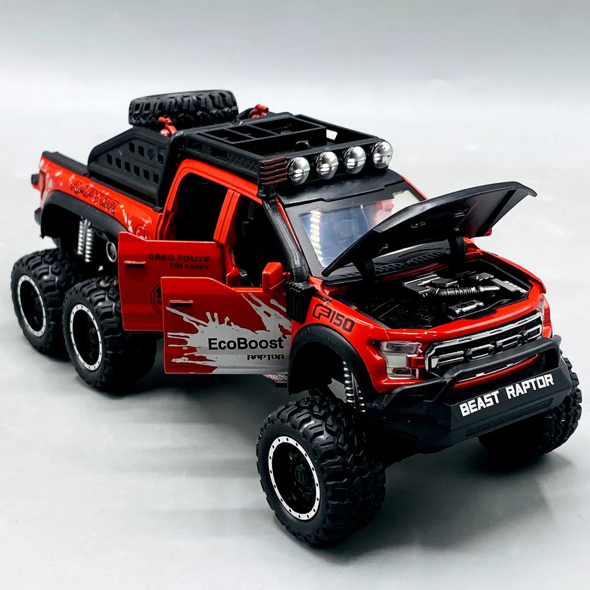 Ford Raptor Set 1:24 Scale Ford Raptor Die-Cast Model - With Light, Sound & Smoke Effe ...
