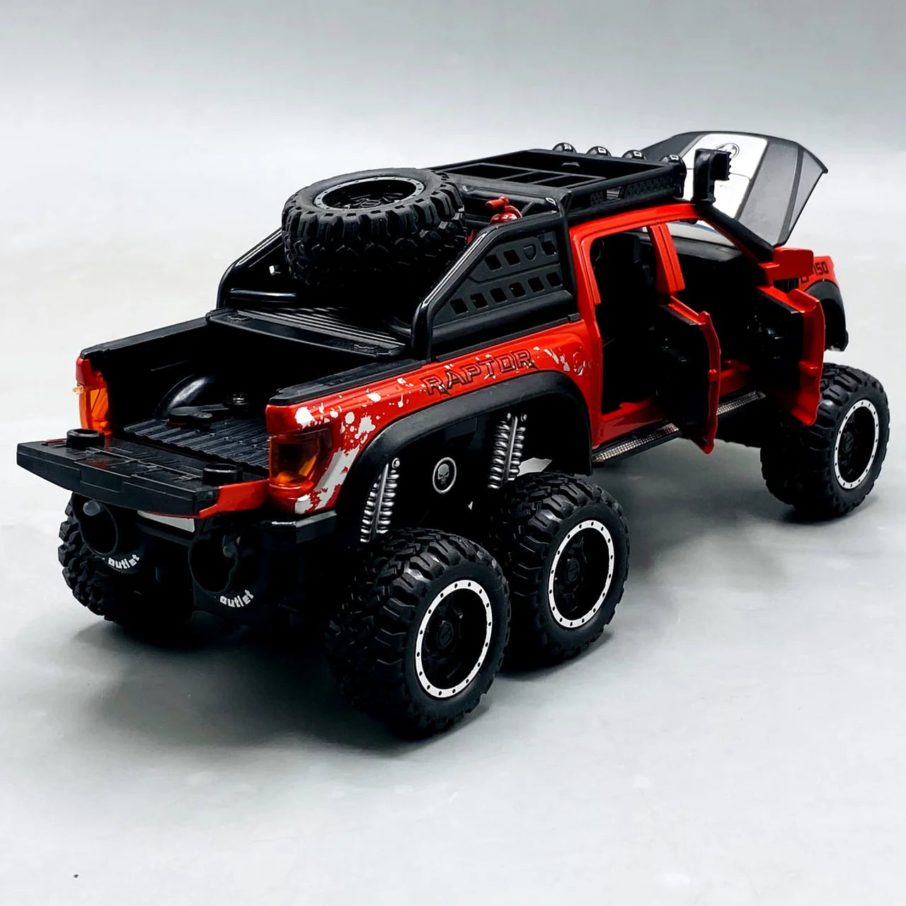 1:24 Scale Ford Raptor Die-Cast Model - With Light, Sound & Smoke Effects