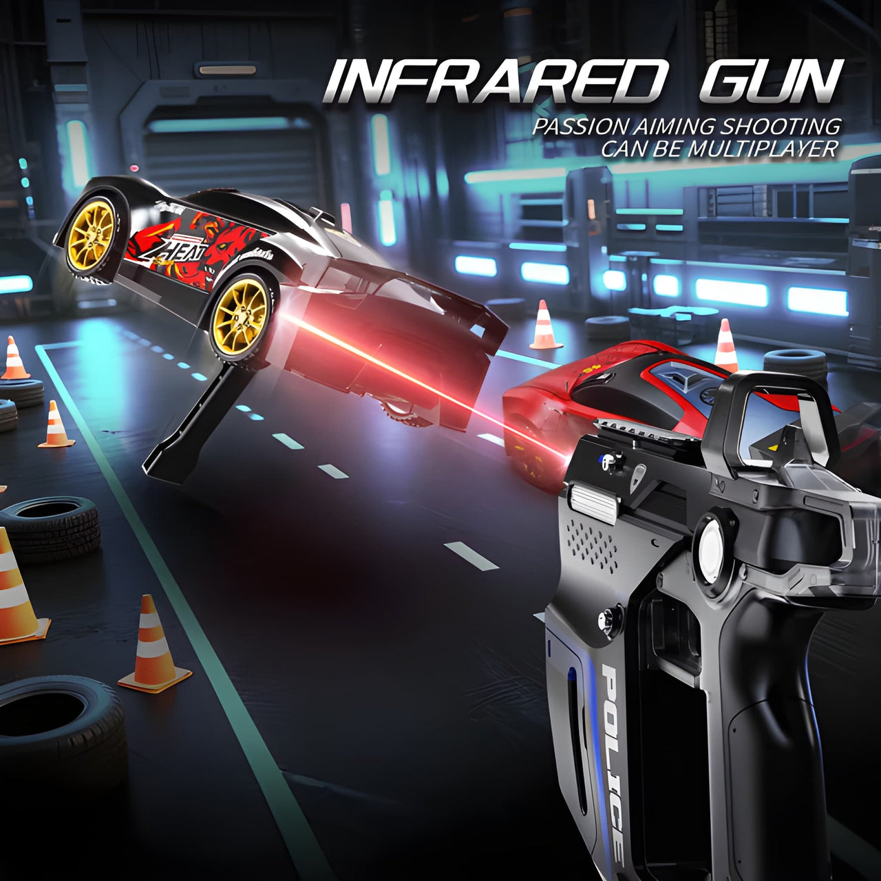 2.4GHz RC Racing Car - Remote Control Car with Infrared Shooting Gun