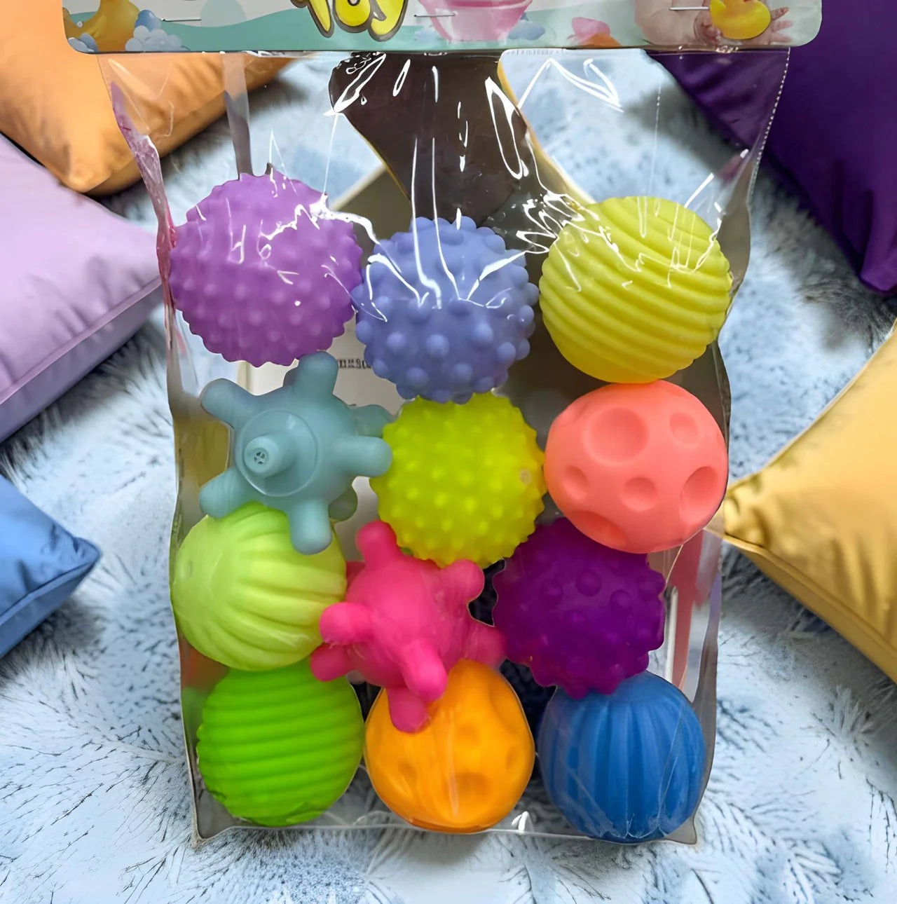 Cute Soft Silicon Ball for Kids ( Pack of 12 ) Main image