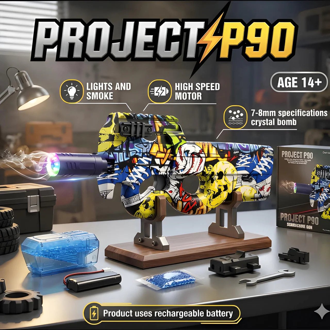 Project P90 Submachine Gun – Lights & Smoke Edition Main image