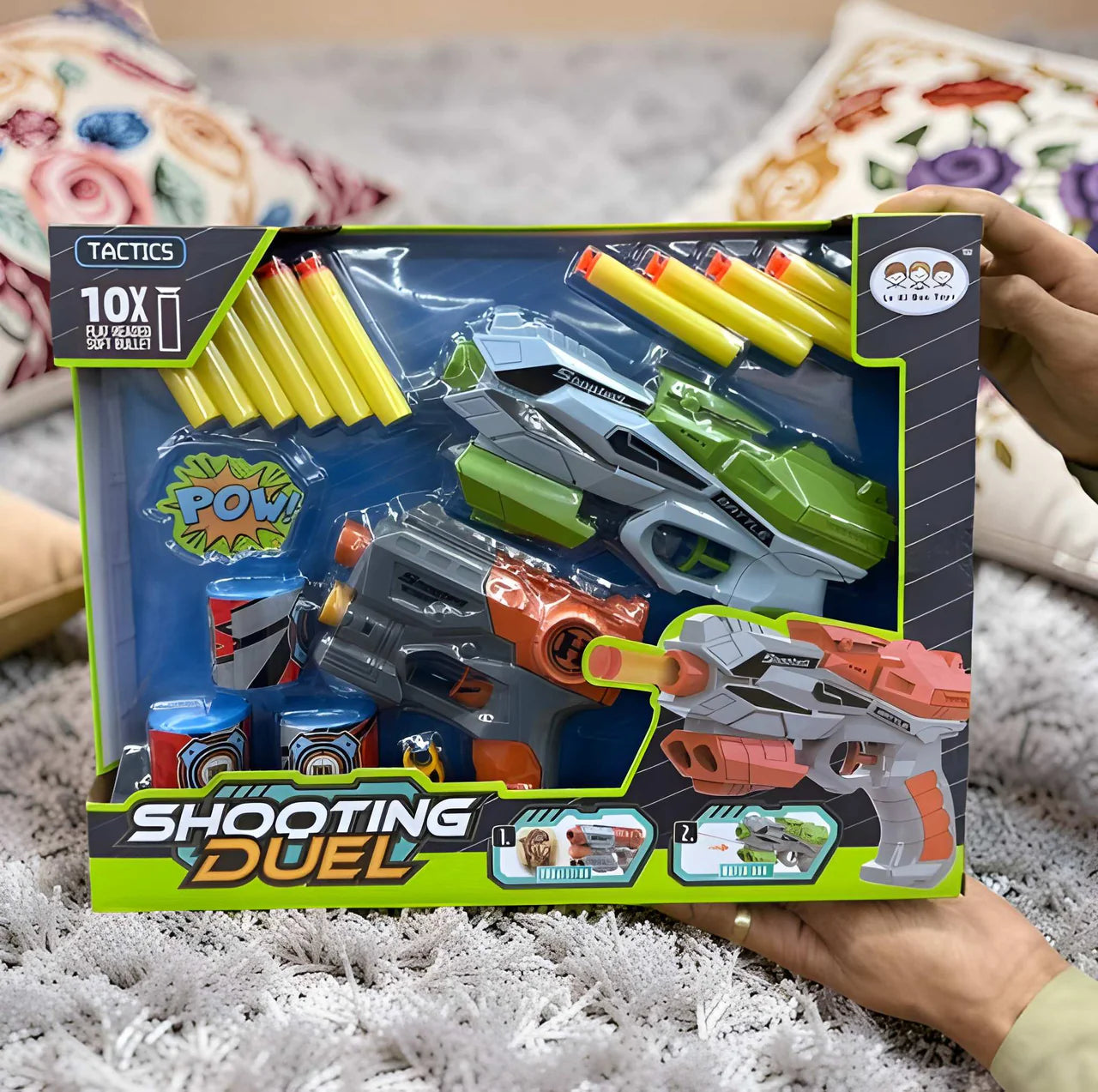 Shooting Dual Tactical Blaster Set – Triple Threat Foam Dart Battle Pack Main image