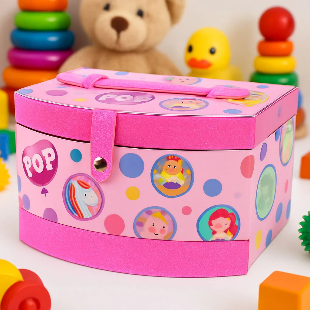 Kids POP Makeup Kit - 3-Layer Pretend Play Beauty Toy Set