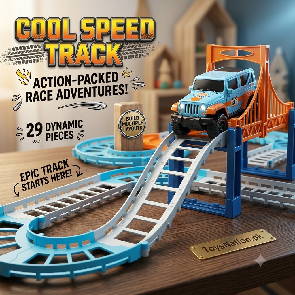 Adventure Unleashed Race Track Playset with Bridge & Car