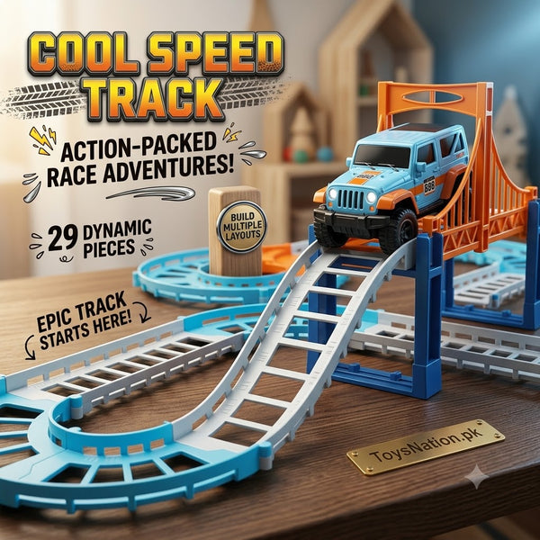 Adventure Unleashed Race Track Playset with Bridge & Car