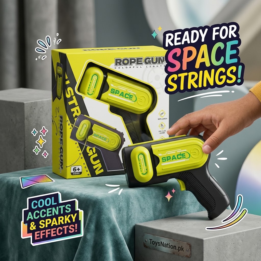 Space Series Light-Up Rope Gun Toy for Kids