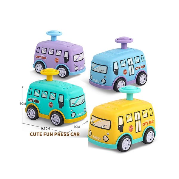 City bus Push & Go Mini Bus Set – Colorful Urban Vehicle Collection - Pack of 1 Main Image
