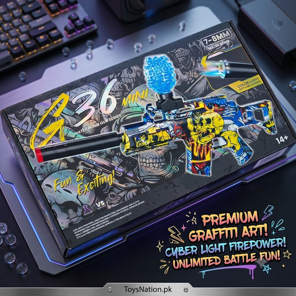 Graffiti Sniper Gel Blaster | Street Style Crystal Hopper | Water Bead Gun