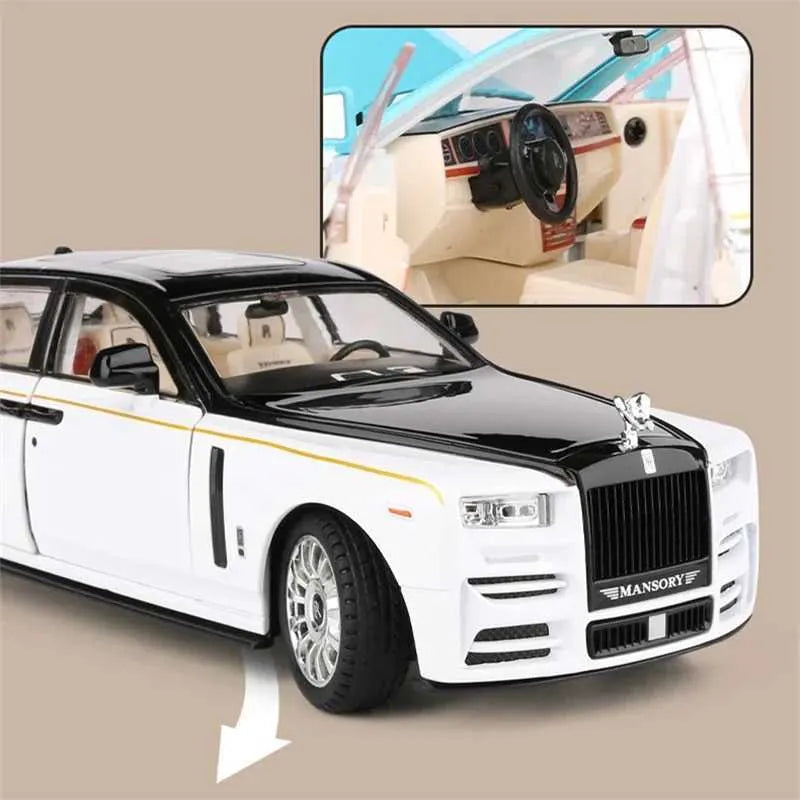 1:24 Die-Cast Rolls-Royce Phantom - Luxury Collectible with Light & Sound