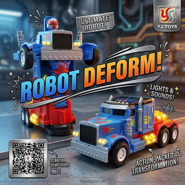 Robot Deform Transformer Truck – 2-in-1 Transform with Lights & Sounds