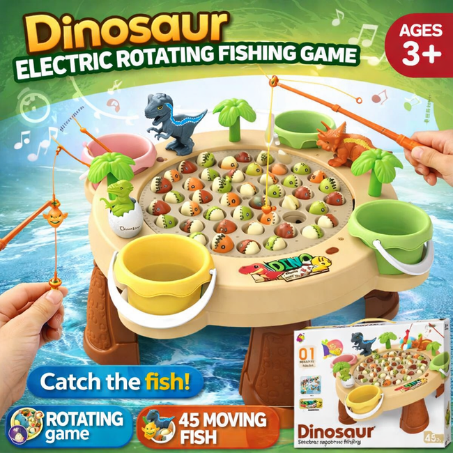 🦖 Dino Electric Fishing Game Table 🎣 Hover Image