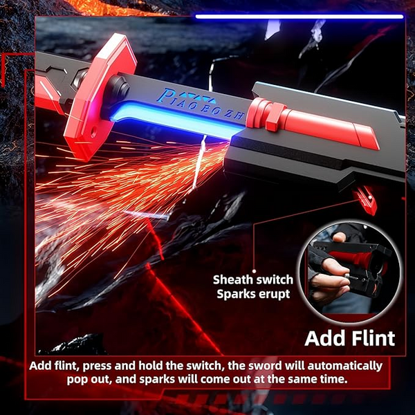Sparkblade LED Sword - Light-Up Katana Sword with Smoke & Spark Effects