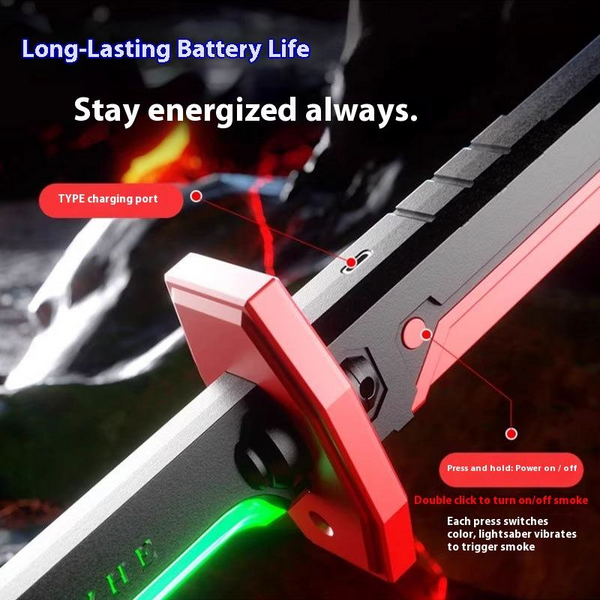 Sparkblade LED Sword - Light-Up Katana Sword with Smoke & Spark Effects