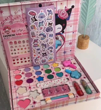 Kuromi Cosmetic Set - 25-Piece Pretend Play Makeup Kit for Kids