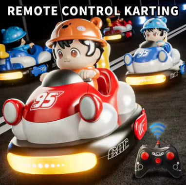2.4GHz RC Battle Bumper Cars - 2-Player Remote Control Set with Head Ejection