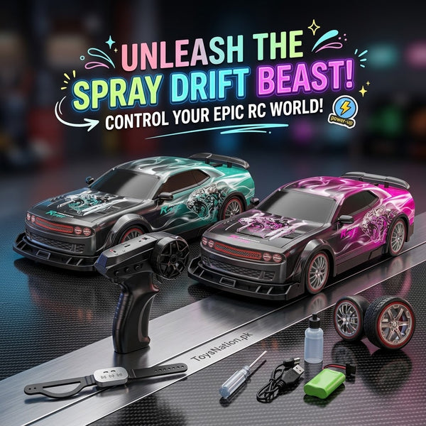 4WD Remote Control Drift Racing Car with Exhaust Spray Effect