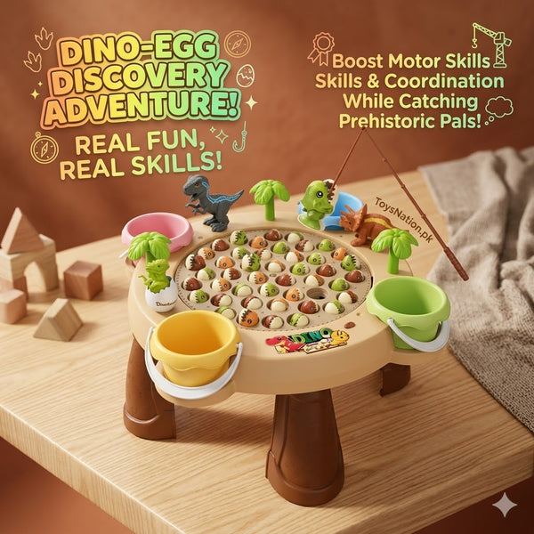 🦖 Dino Electric Fishing Game Table 🎣