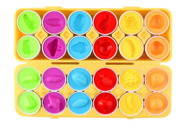 Educational Shape Matching Eggs – 6 Shapes Learning Set for Toddlers