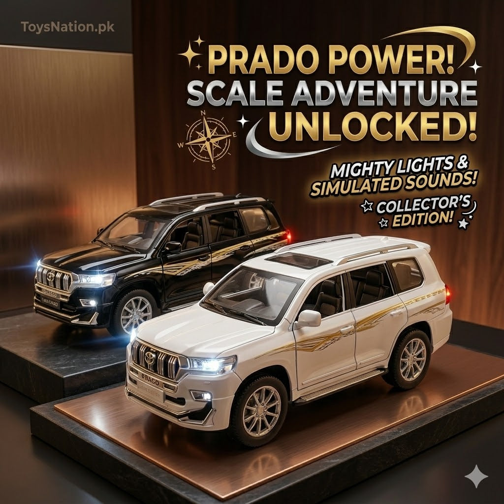1:24 Toyota Land Cruiser Prado Diecast Model Car – Mighty LED Lights, Simulated Sound | Collector's Edition Main image