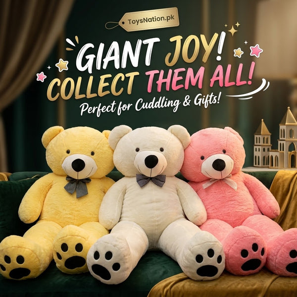 Giant Plush Teddy Bear with Bow Tie - Big Size