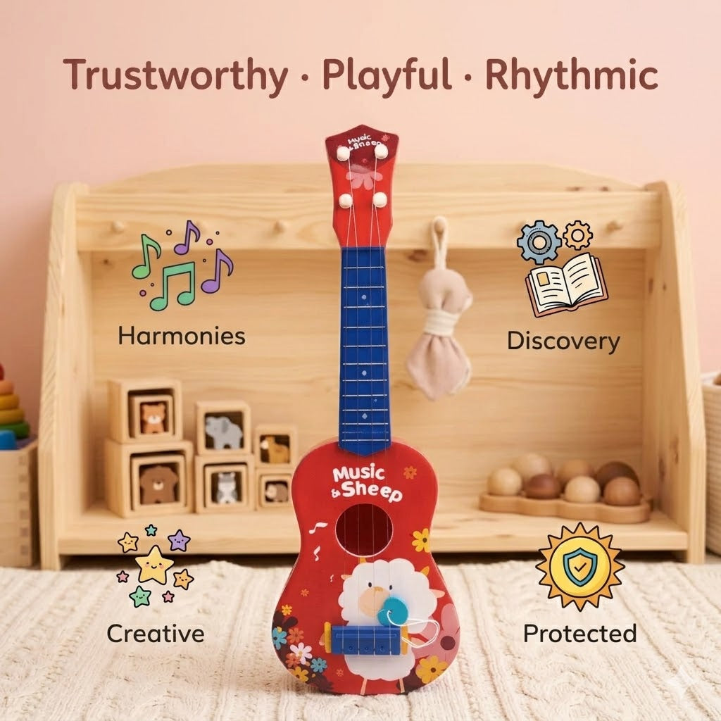 Kids Musical Ukulele Guitar – Colorful Learning Instrument With Fun Sound