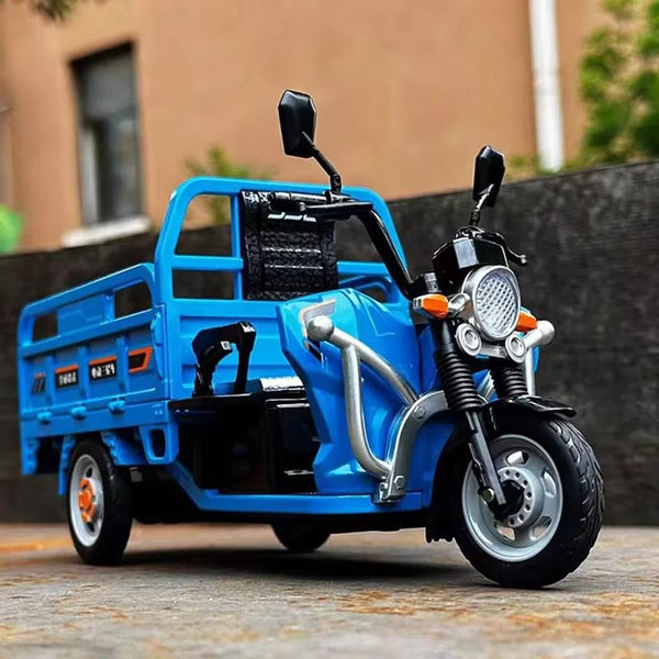 1:12 Scale Diecast Tricycle Cargo Truck - Detailed Model Vehicle