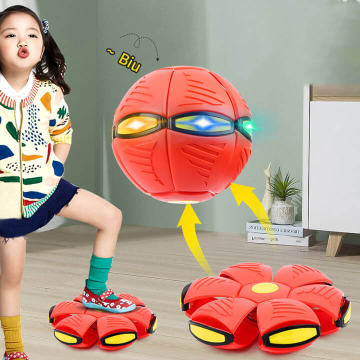 Magic Flying UFO Ball - Transforming Disc to Ball Toy with Light