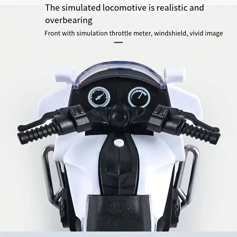 Children's Inertial Toy Motorcycle - Push & Go Simulation Bike for Kids