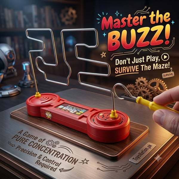 Electric Buzz Wire Maze Game with Digital Display & Sound Effects – Steady Hand Challenge