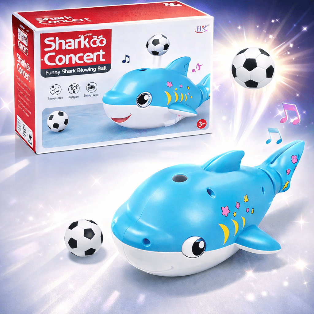 Fun Moving & Blowing Ball Musical Shark Main image