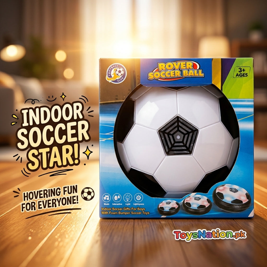 LED Hover Soccer Ball – Air Glide Floating Football with Lights & Soft Foam Bumpers for Kids 3-12 Secondary image