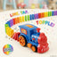 Automatic domino train set laying colorful dominoes in a line - kids STEM toy - ToysNation.pk