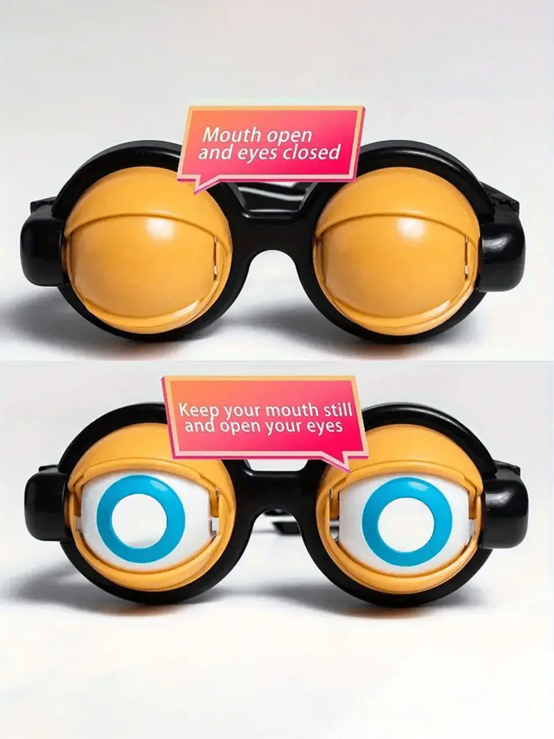 Crawly Rolly Eyes Novelty Party Glasses | Crazy Expressive Funny Glasses for Kids & Adults - Pack of 1 Main image