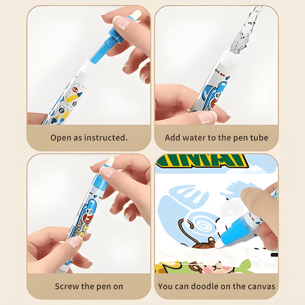 Magical Water Canvas Painting Mat – Washable Graffiti Art Set