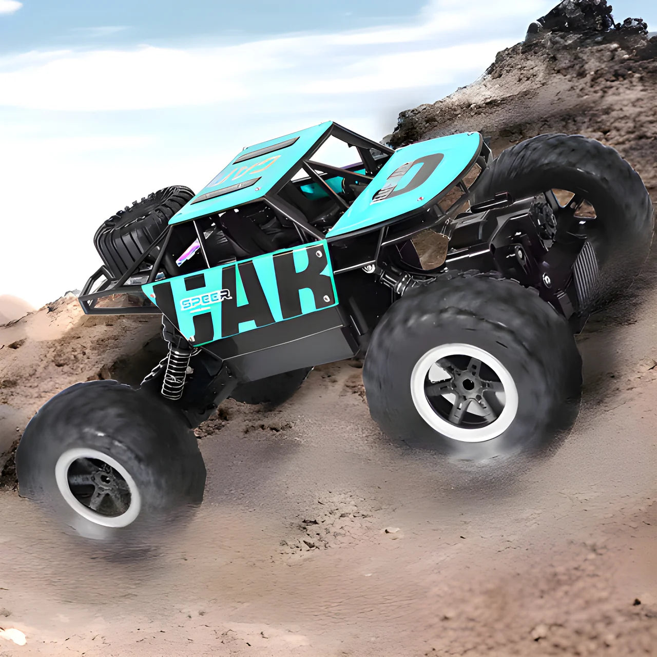 360° Remote Control Stunt Car - 4WD Off-Road Climbing Car with Sound & Lights