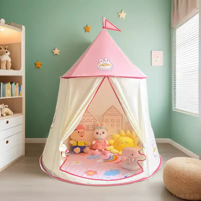 Children's Play Tent House - Indoor/Outdoor Playhouse for Kids Hover Image