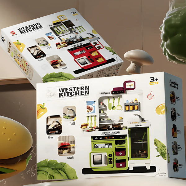Kitchen Playset with Lights & Sound - Complete Cooking Pretend Play Set