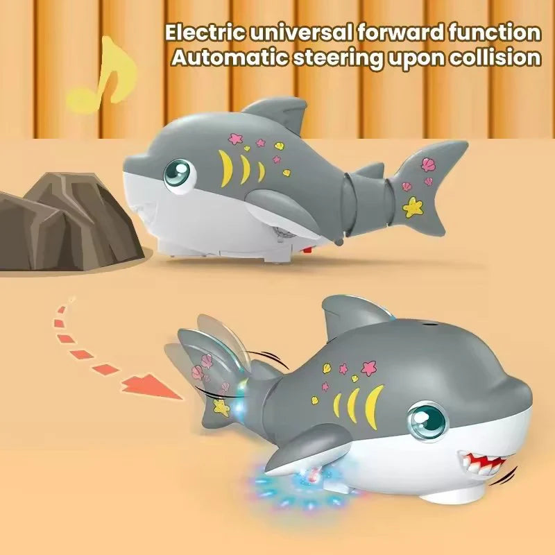 Musical Dancing Shark Toy - Electric Blowing Ball Toy with Lights & Sound for Kids