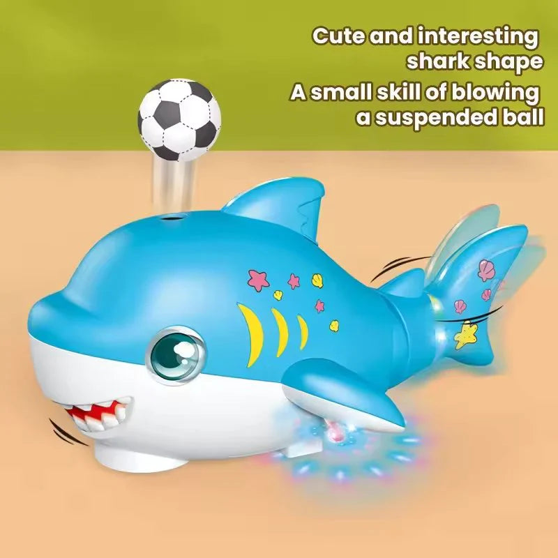 Musical Dancing Shark Toy - Electric Blowing Ball Toy with Lights & Sound for Kids