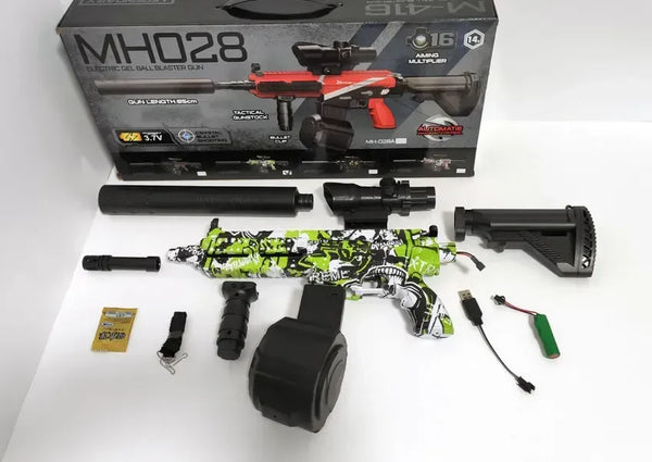 Electric Gel Ball Blaster Gun - 85cm Water Orbeez Shooter with Scope & Rechargeable Battery