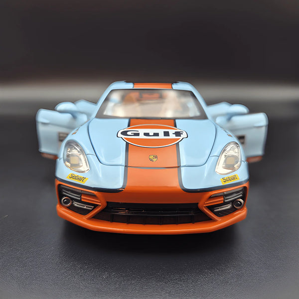 1:24 Scale Porsche Panamera S Die-Cast Model - Gulf Blue Alloy Collectible