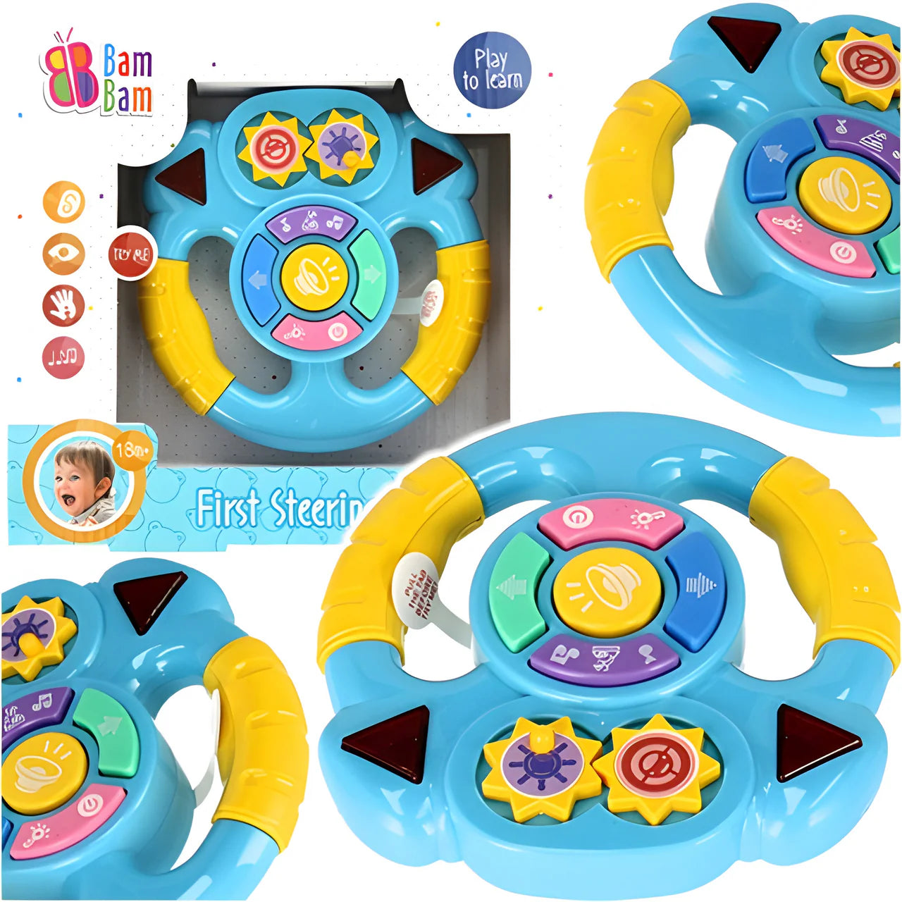 Interactive Musical Sterring Wheel & Key Set
