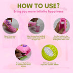 Bubble Machine Gun for Kids - Leak-Proof Automatic Bubble Blaster with LED Lights